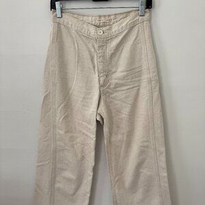 Levi's Ribcage Bone Colored Wide Leg Crop - Size 27